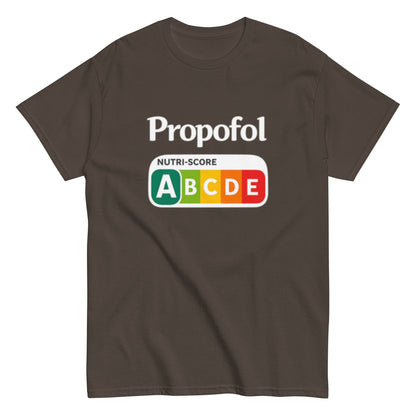 Propofol Nutriscore A Pflegehumor - Lustiges Unisex T-Shirt - SprücheKüche - Druckfrisch & frech