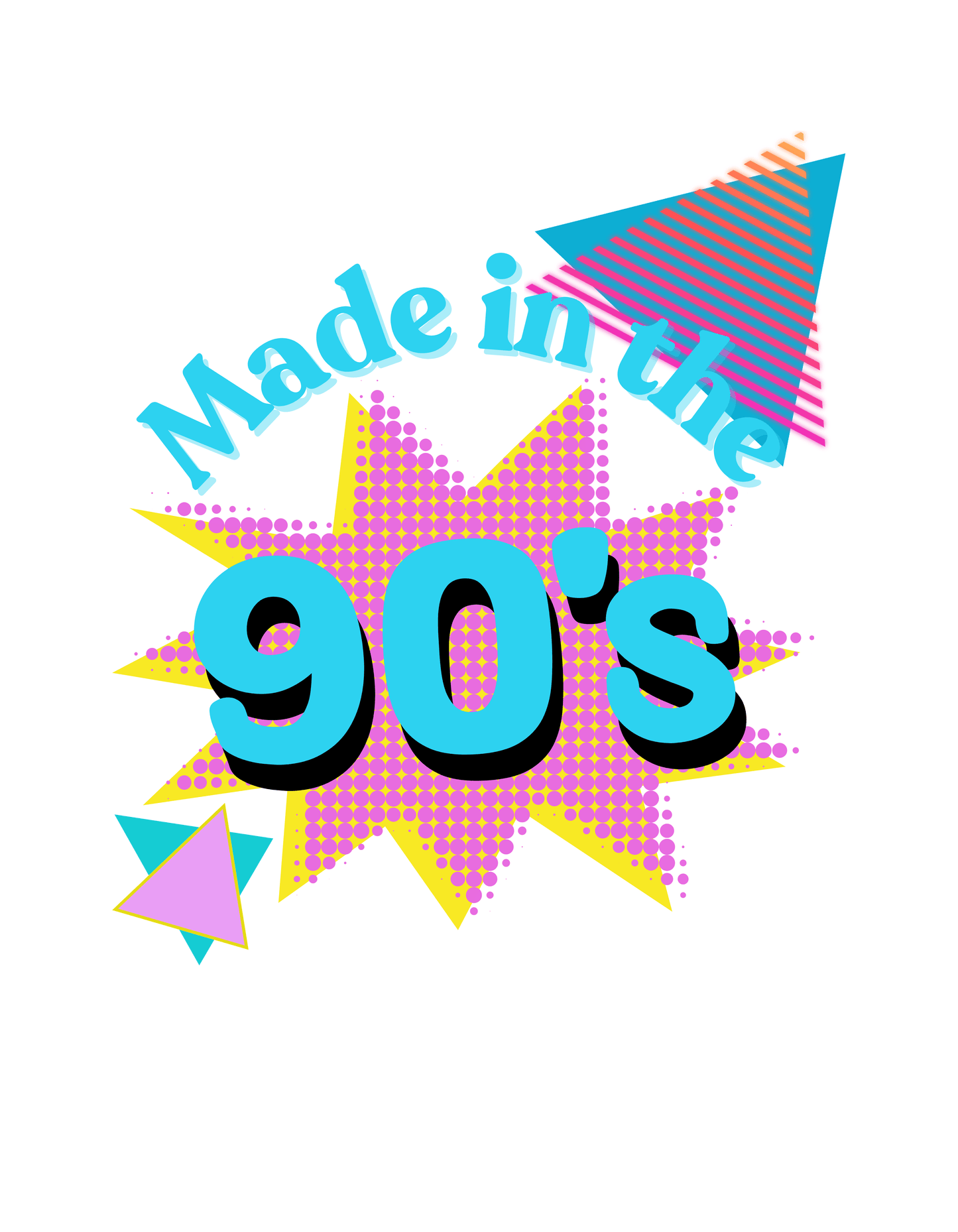 Retro 90s T-Shirt Design – „Made in the 90’s“, Retro - Shirt, Herren, Frauen, Unisex T-Shirt - SprücheKüche - Druckfrisch & frech