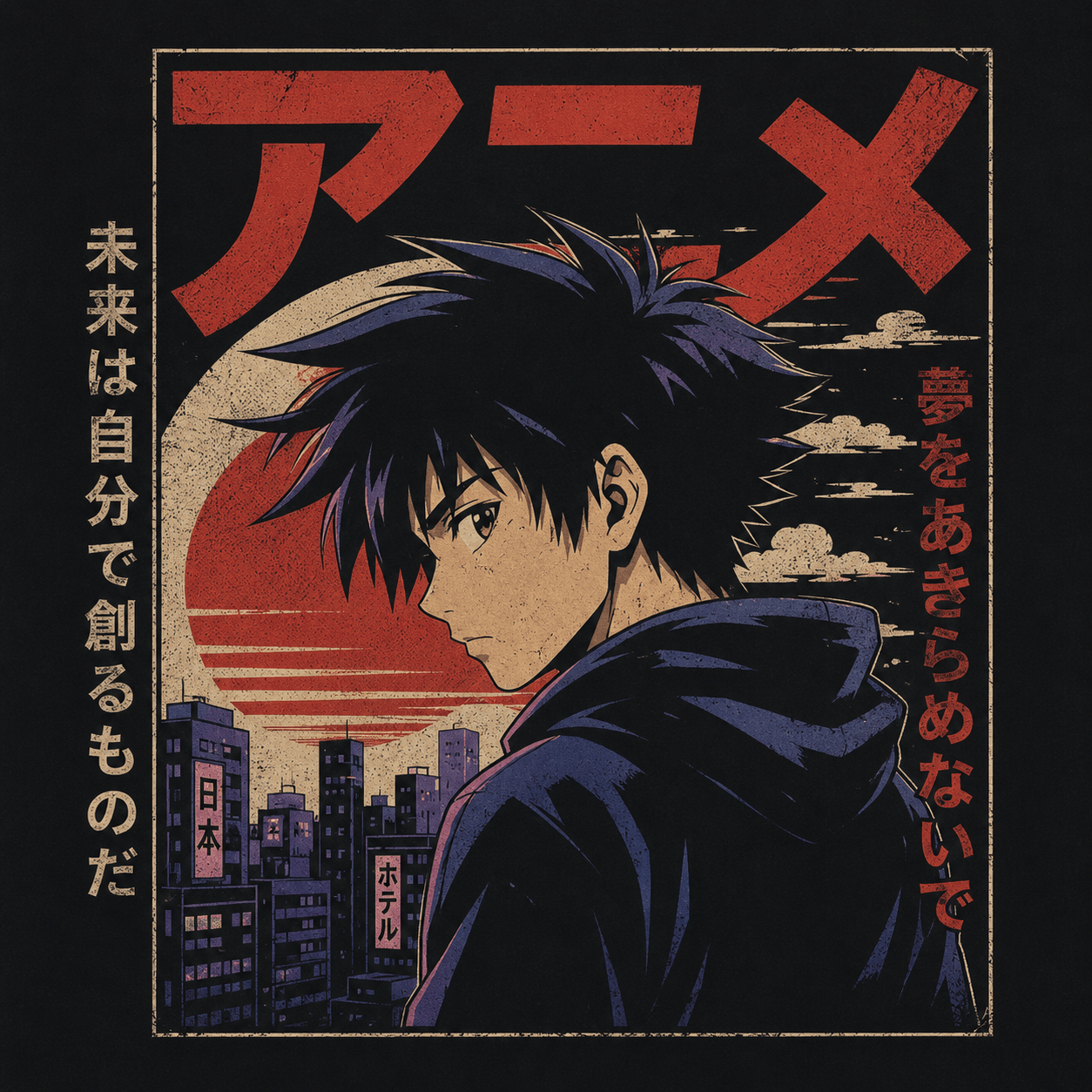 Retro Anime Lover T-Shirt – Vintage Manga Style Shirt – Japanese Streetwear, Herren, Frauen, Unisex T-Shirt - SprücheKüche - Druckfrisch & frech