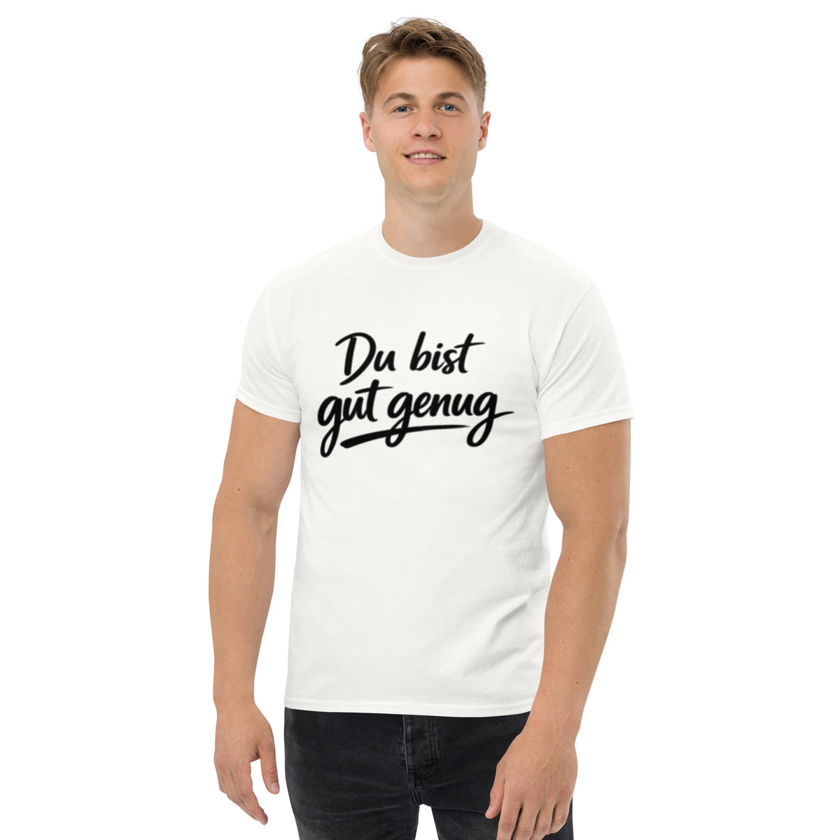 Du bist gut genug – Motivations T-Shirt | Minimalistisches Statement Shirt
