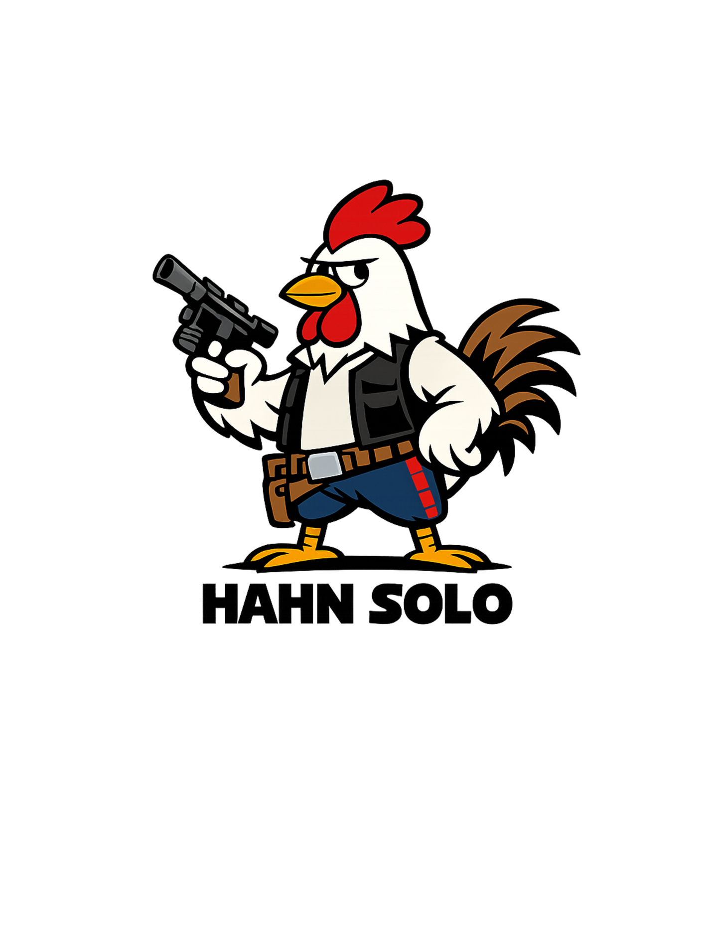 Hahn Solo Witziges Tiermotiv - Lustiges Unisex T-Shirt