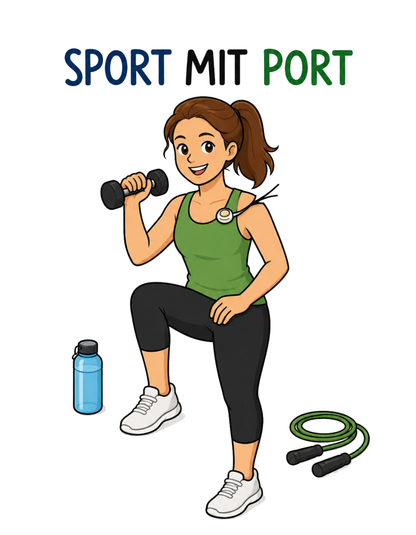 SPORT MIT PORT - Statement Frauen T-Shirt