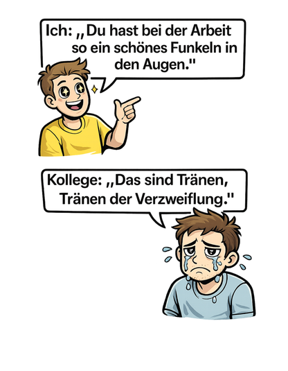 Lustiges Büro T-Shirt – „Das sind Tränen der Verzweiflung“ | Sarkastisches Arbeits Meme Shirt, Herren, Frauen, Unisex T-Shirt
