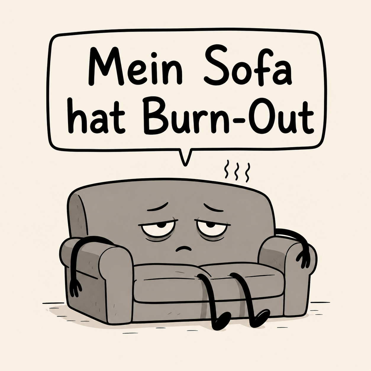 SOFA BURN-OUT - Lustiges Herren T-Shirt