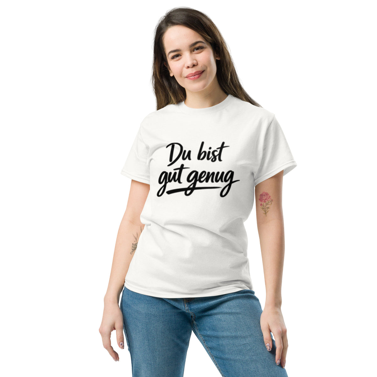 Du bist gut genug – Motivations T-Shirt | Minimalistisches Statement Shirt