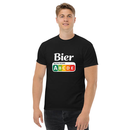 Lustiges Bier T-Shirt mit Nutri-Score Motiv und witzigem Bier Spruch
