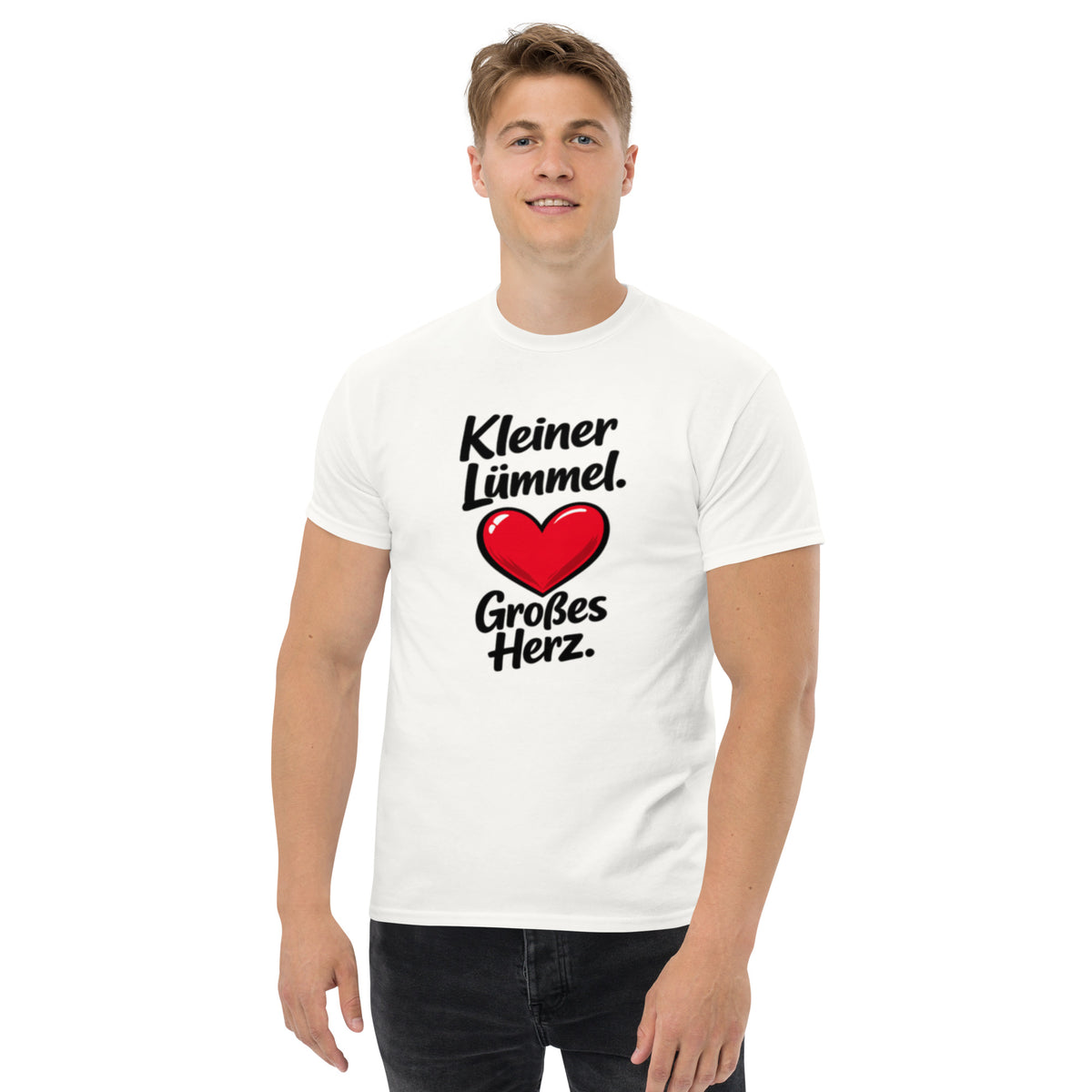 Kleiner Lümmel Großes Herz T-Shirt – Freches Statement Shirt