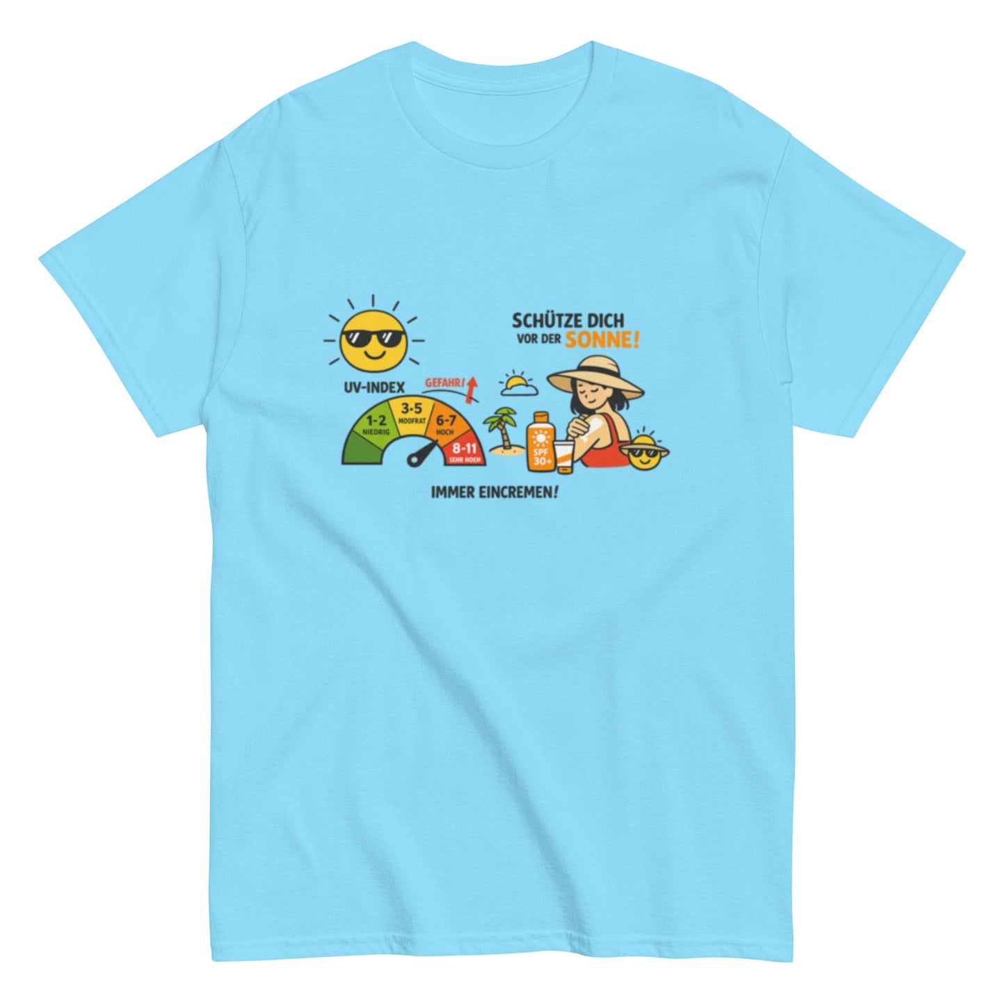 SCHÜTZE DICH VOR DER SONNE - Statement Herren T-Shirt - SprücheKüche - Druckfrisch & frech