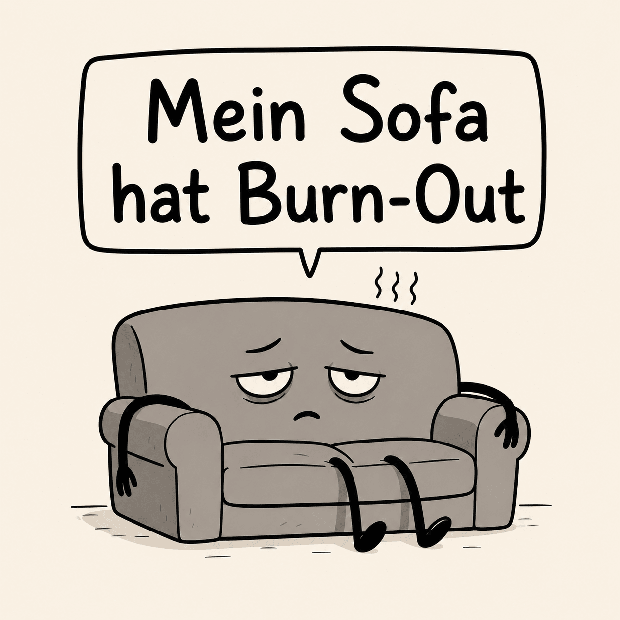 SOFA BURN-OUT - Lustiges Frauen T-Shirt - SprücheKüche - Druckfrisch & frech