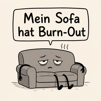SOFA BURN-OUT - Lustiges Frauen T-Shirt - SprücheKüche - Druckfrisch & frech