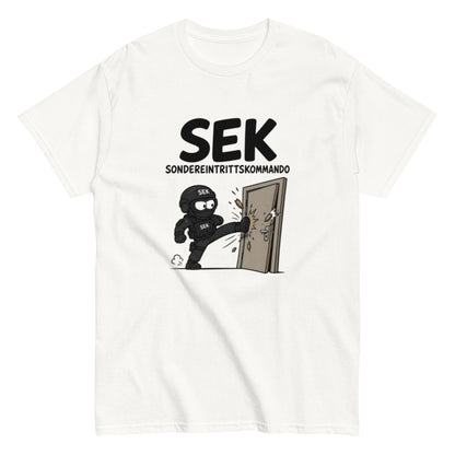 SONDEREINTRITTSKOMMANDO SEK - Lustiges Polizei Herren T-Shirt - SprücheKüche - Druckfrisch & frech