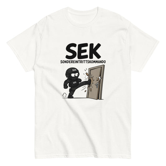 SONDEREINTRITTSKOMMANDO SEK - Lustiges Polizei Herren T-Shirt - SprücheKüche - Druckfrisch & frech