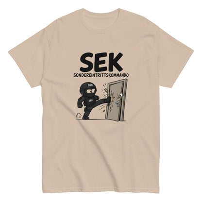 SONDEREINTRITTSKOMMANDO SEK - Lustiges Polizei Herren T-Shirt - SprücheKüche - Druckfrisch & frech