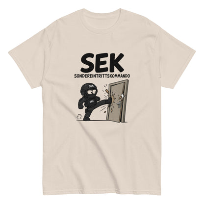 SONDEREINTRITTSKOMMANDO SEK - Lustiges Polizei Herren T-Shirt - SprücheKüche - Druckfrisch & frech