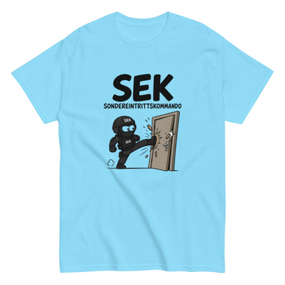 SONDEREINTRITTSKOMMANDO SEK - Lustiges Polizei Herren T-Shirt - SprücheKüche - Druckfrisch & frech