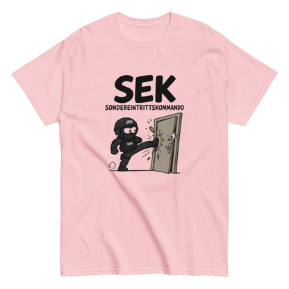 SONDEREINTRITTSKOMMANDO SEK - Lustiges Polizei Herren T-Shirt - SprücheKüche - Druckfrisch & frech