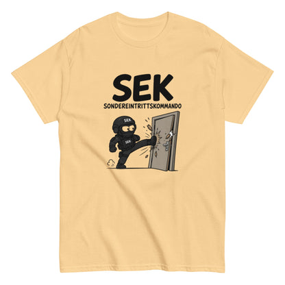 SONDEREINTRITTSKOMMANDO SEK - Lustiges Polizei Herren T-Shirt - SprücheKüche - Druckfrisch & frech
