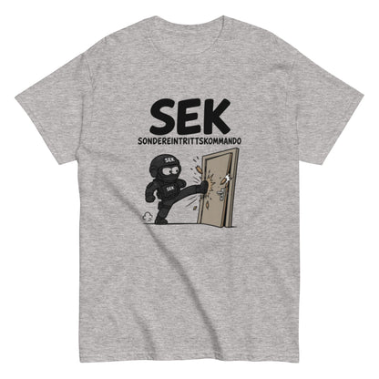 SONDEREINTRITTSKOMMANDO SEK - Lustiges Polizei Herren T-Shirt - SprücheKüche - Druckfrisch & frech