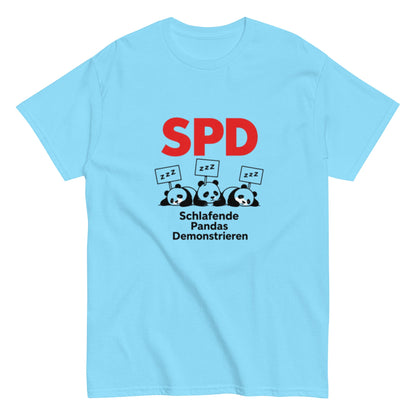 SPD Schlafende Pandas Demonstrieren - Lustiges Unisex T-Shirt - SprücheKüche - Druckfrisch & frech