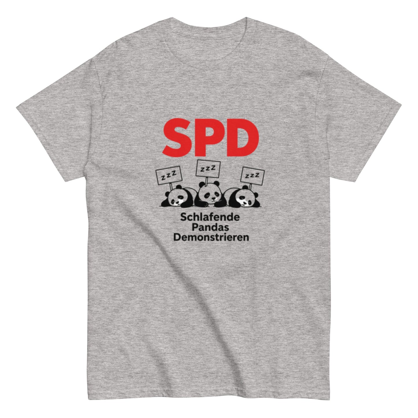 SPD Schlafende Pandas Demonstrieren - Lustiges Unisex T-Shirt - SprücheKüche - Druckfrisch & frech