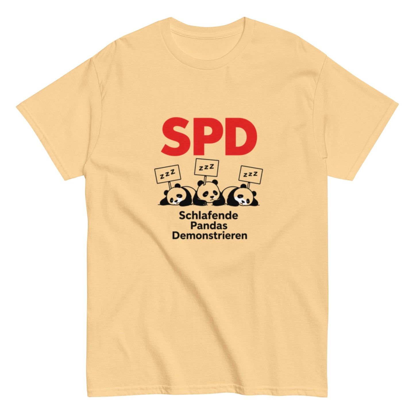 SPD Schlafende Pandas Demonstrieren - Lustiges Unisex T-Shirt - SprücheKüche - Druckfrisch & frech