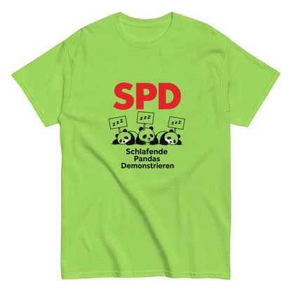 SPD Schlafende Pandas Demonstrieren - Lustiges Unisex T-Shirt - SprücheKüche - Druckfrisch & frech