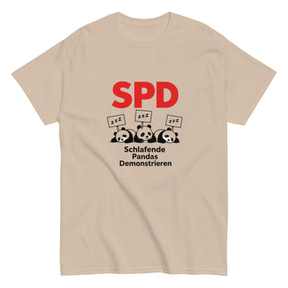 SPD Schlafende Pandas Demonstrieren - Lustiges Unisex T-Shirt - SprücheKüche - Druckfrisch & frech