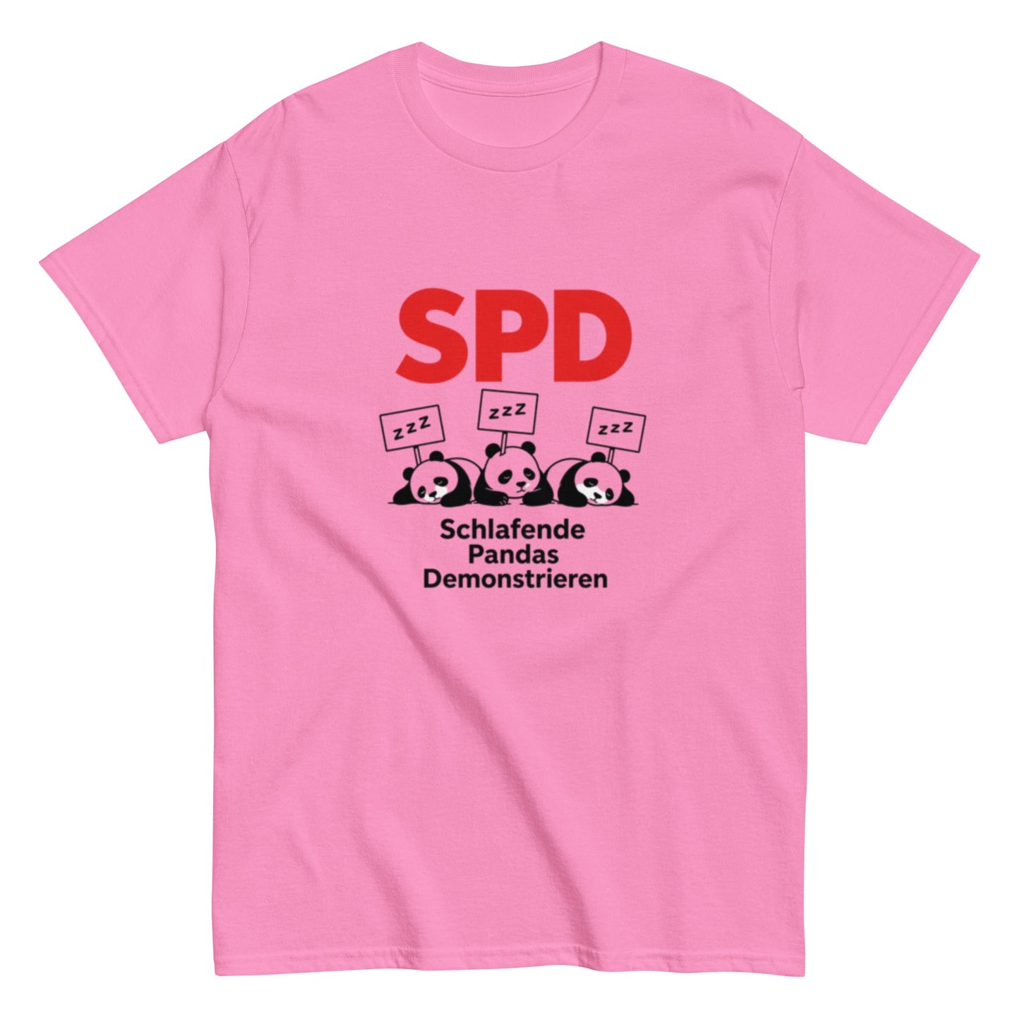 SPD Schlafende Pandas Demonstrieren - Lustiges Unisex T-Shirt - SprücheKüche - Druckfrisch & frech