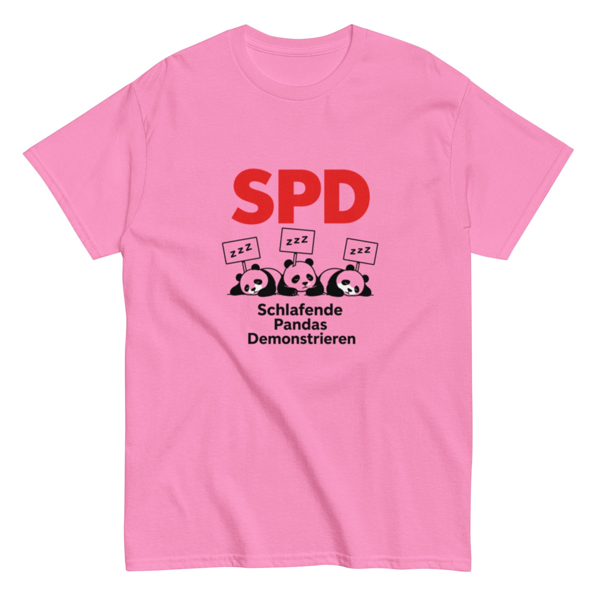 SPD Schlafende Pandas Demonstrieren - Lustiges Unisex T-Shirt - SprücheKüche - Druckfrisch & frech