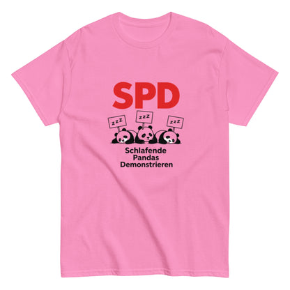 SPD Schlafende Pandas Demonstrieren - Lustiges Unisex T-Shirt - SprücheKüche - Druckfrisch & frech
