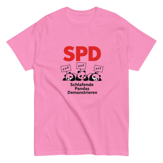 SPD Schlafende Pandas Demonstrieren - Lustiges Unisex T-Shirt - SprücheKüche - Druckfrisch & frech
