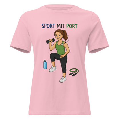 SPORT MIT PORT - Statement Frauen T-Shirt - SprücheKüche - Druckfrisch & frech