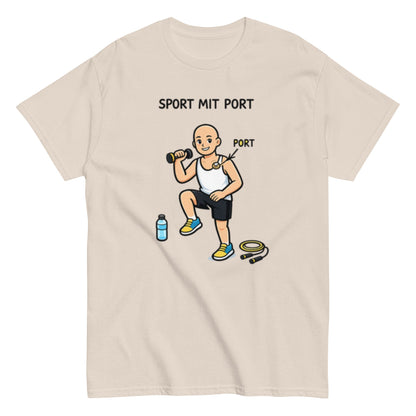 SPORT MIT PORT - Statement Herren T-Shirt - SprücheKüche - Druckfrisch & frech
