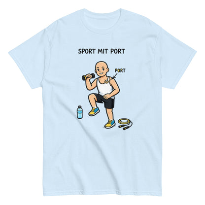 SPORT MIT PORT - Statement Herren T-Shirt - SprücheKüche - Druckfrisch & frech
