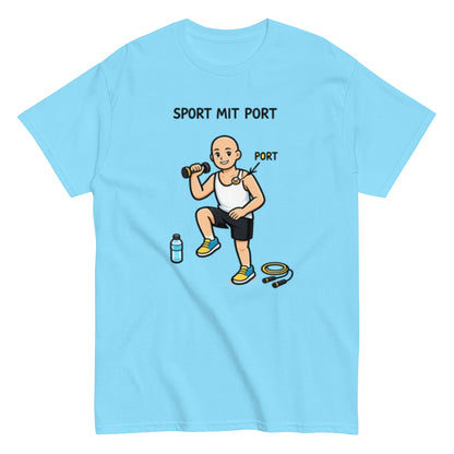 SPORT MIT PORT - Statement Herren T-Shirt - SprücheKüche - Druckfrisch & frech