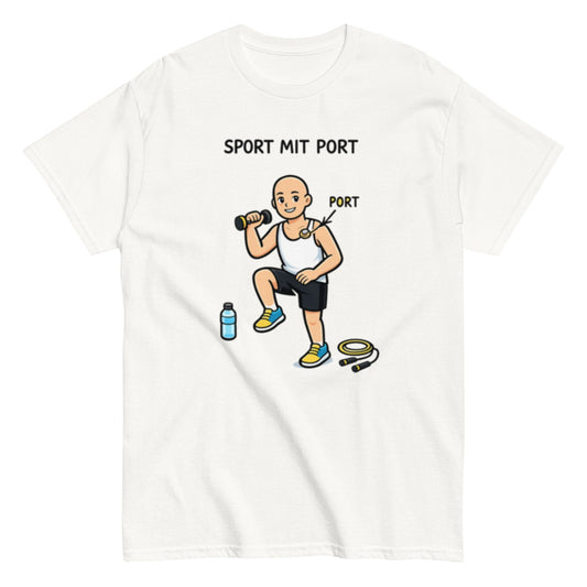 SPORT MIT PORT - Statement Herren T-Shirt - SprücheKüche - Druckfrisch & frech