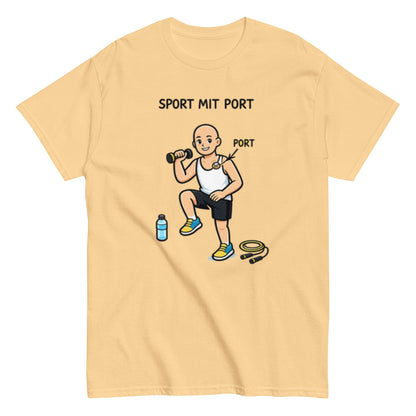 SPORT MIT PORT - Statement Herren T-Shirt - SprücheKüche - Druckfrisch & frech