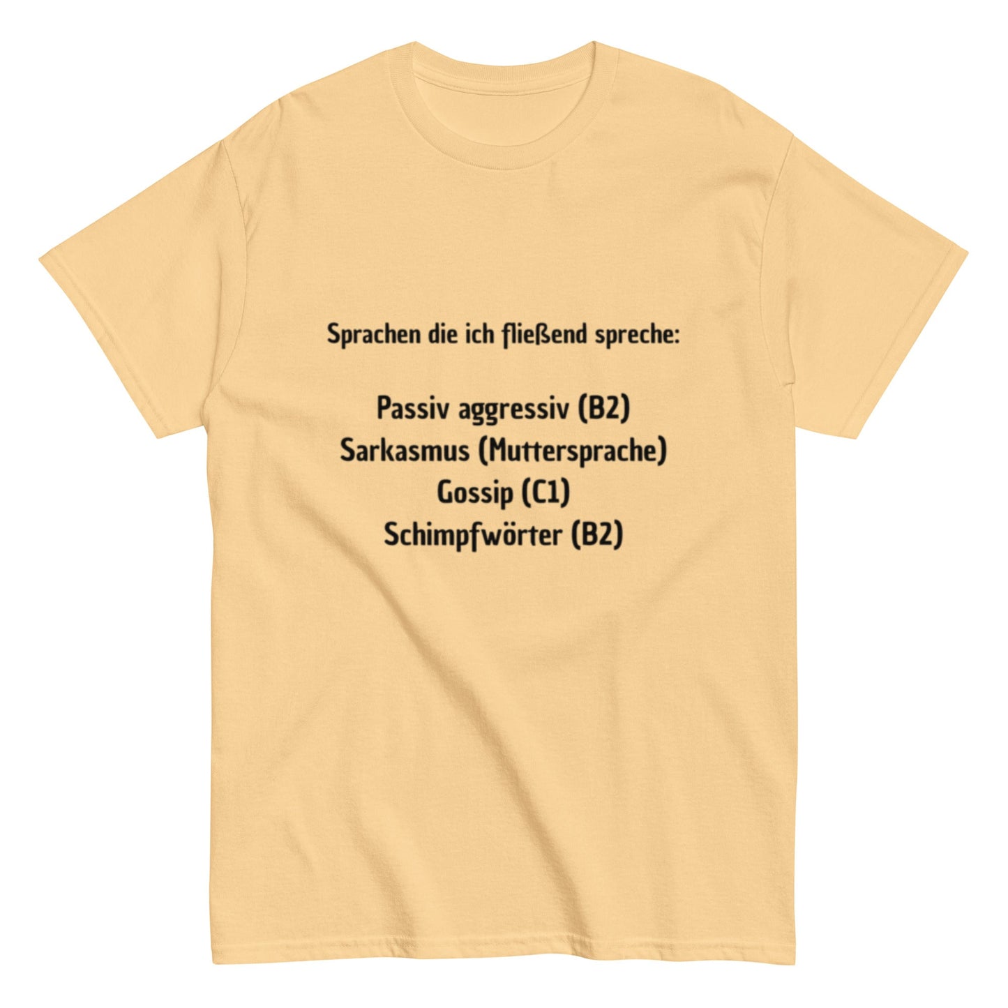 SPRACHEN DIE ICH FLIEẞEND SPRECHE - Lustiges Herren T-Shirt - SprücheKüche - Druckfrisch & frech