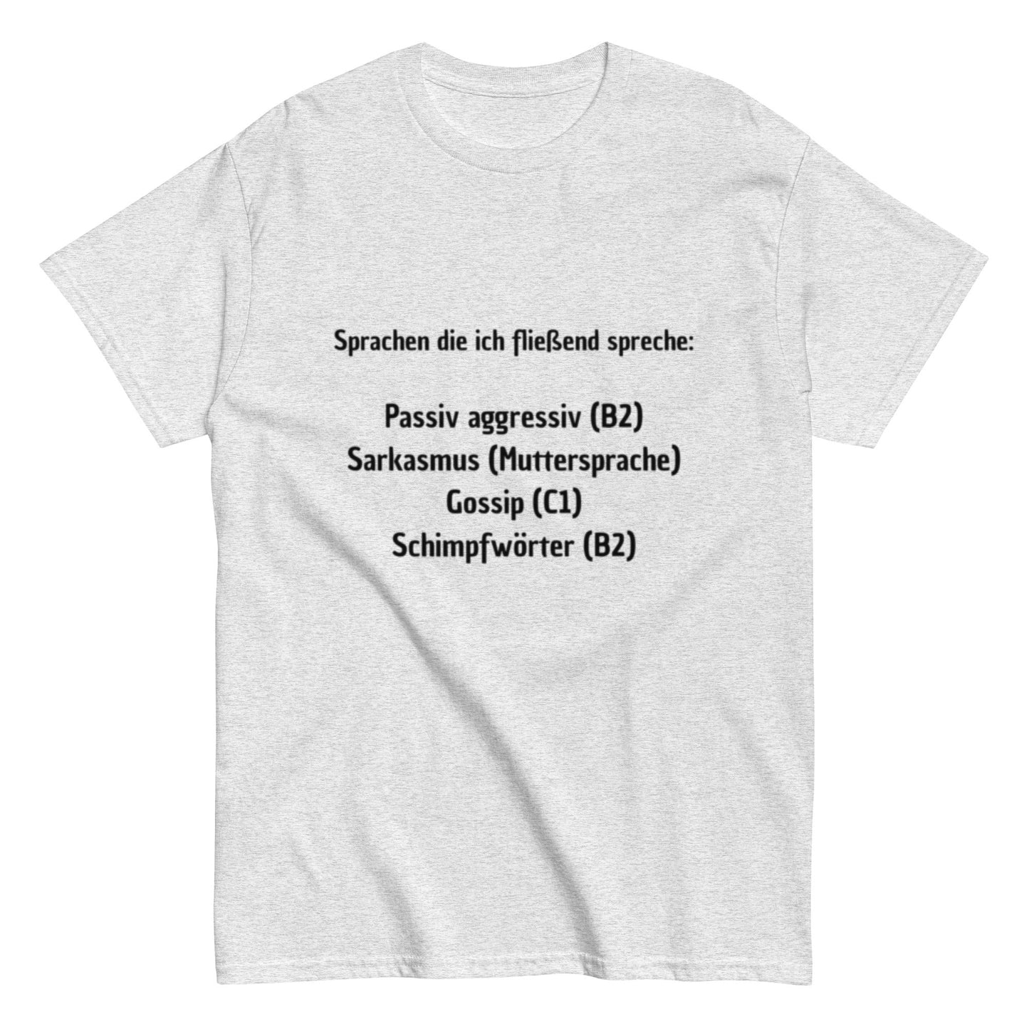 SPRACHEN DIE ICH FLIEẞEND SPRECHE - Lustiges Herren T-Shirt - SprücheKüche - Druckfrisch & frech