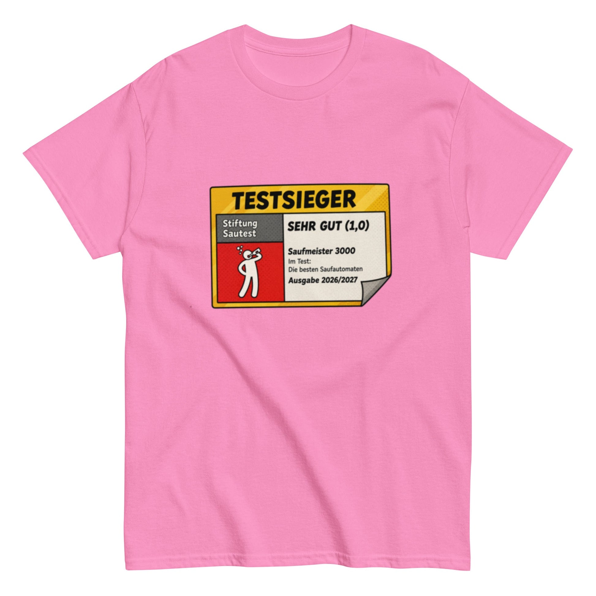 TESTSIEGER Shirt – „Saufmeister 3000“ | Lustiges Party & Festival T-Shirt, Herren, Frauen, Unisex T-Shirt - SprücheKüche - Druckfrisch & frech