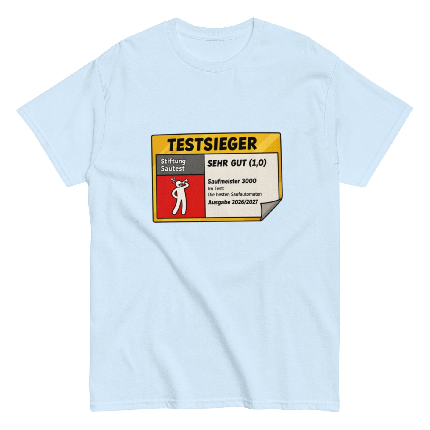 TESTSIEGER Shirt – „Saufmeister 3000“ | Lustiges Party & Festival T-Shirt, Herren, Frauen, Unisex T-Shirt - SprücheKüche - Druckfrisch & frech