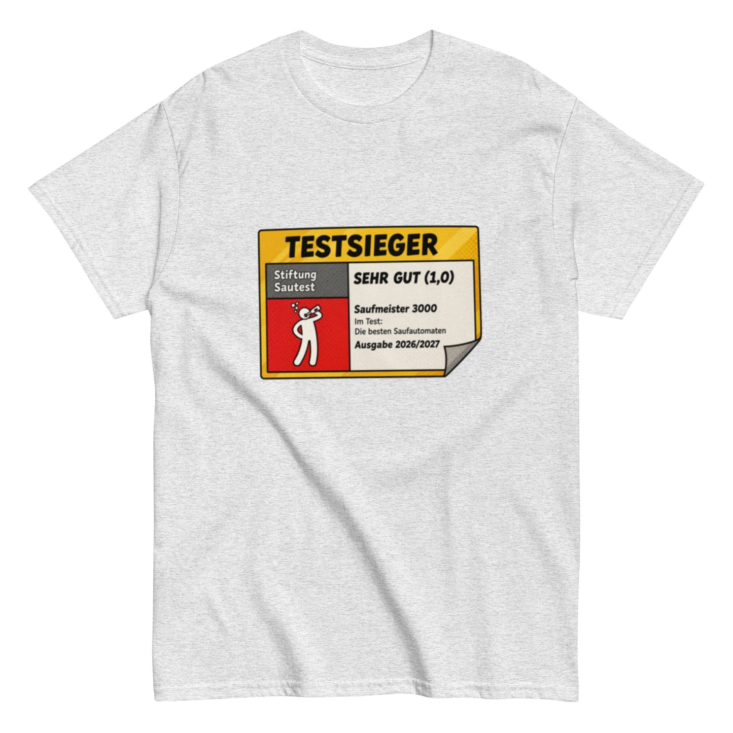 TESTSIEGER Shirt – „Saufmeister 3000“ | Lustiges Party & Festival T-Shirt, Herren, Frauen, Unisex T-Shirt - SprücheKüche - Druckfrisch & frech