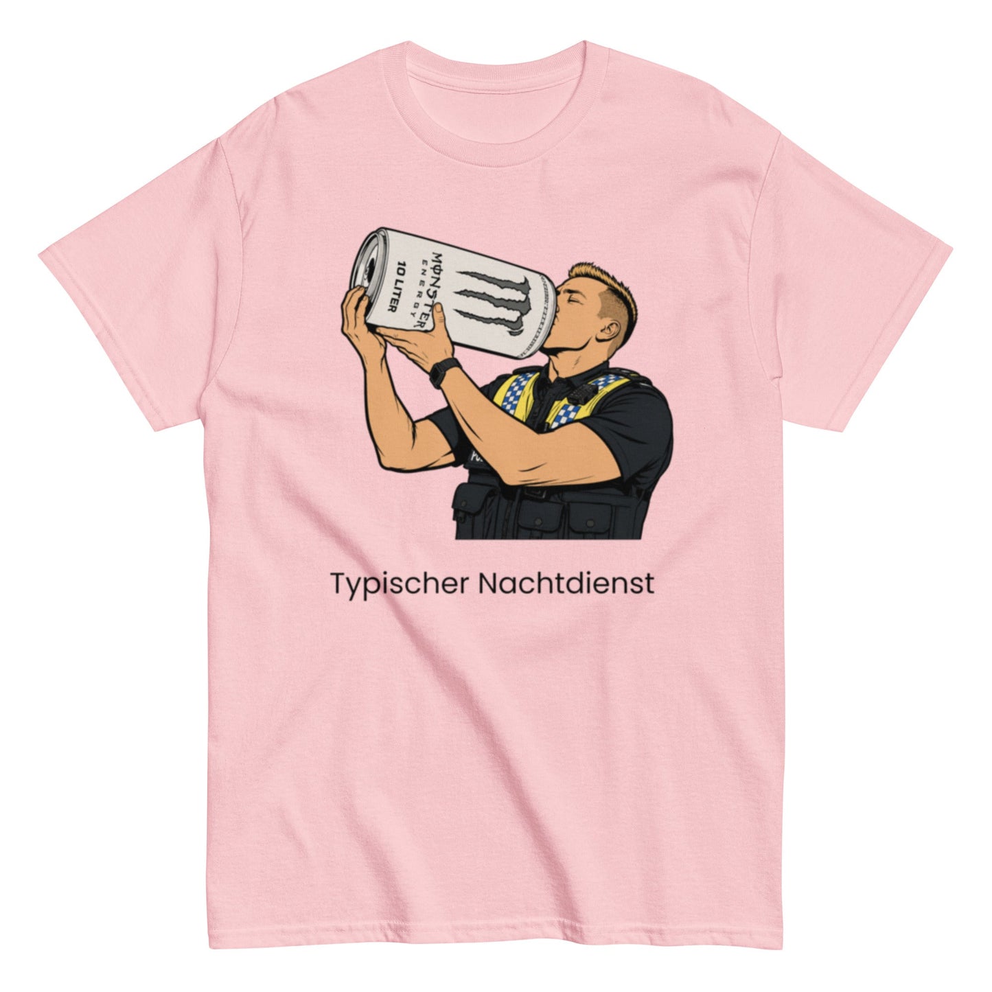 TYPISCHER NACHTDIENST - Lustiges Polizei Herren T-Shirt - SprücheKüche - Druckfrisch & frech