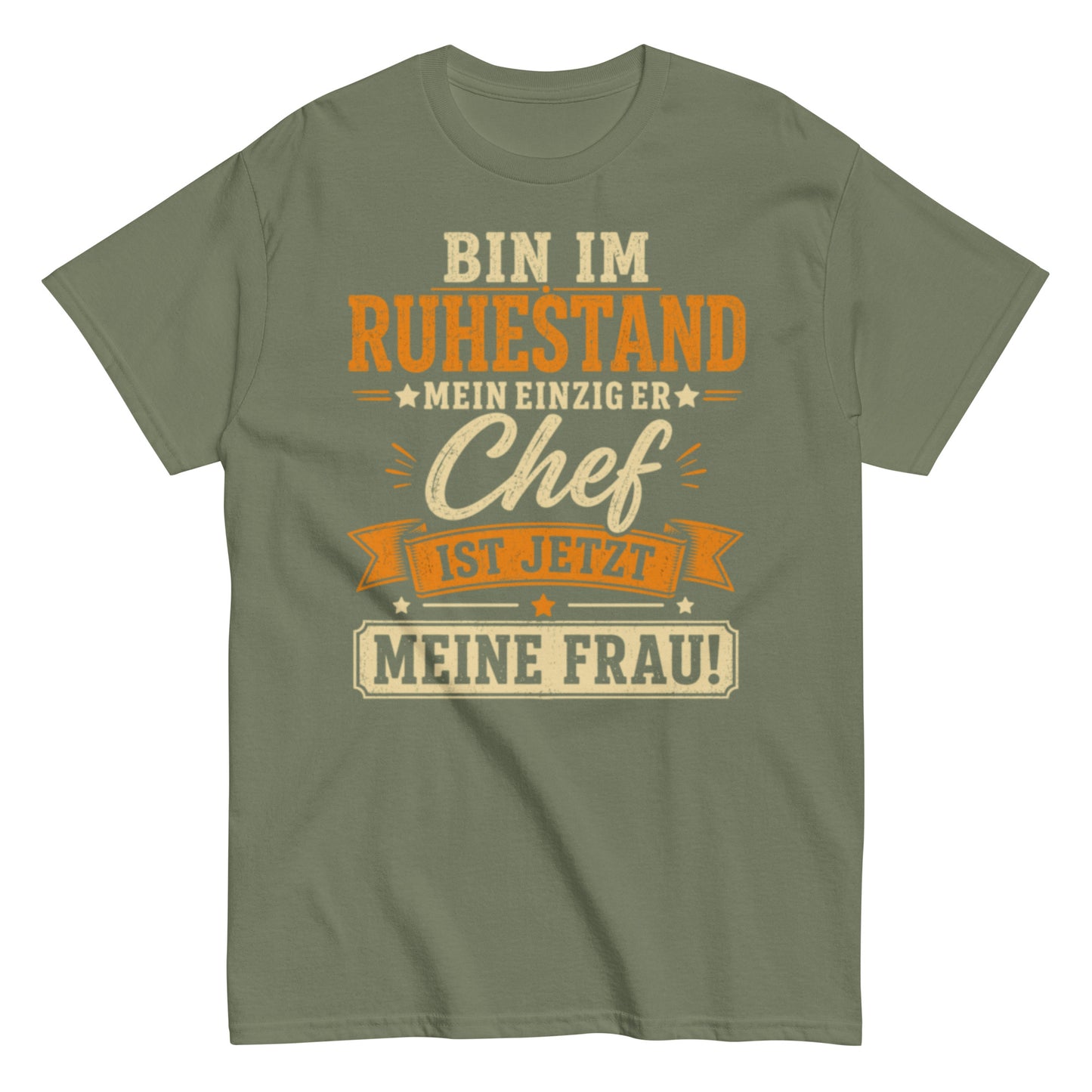 Lustiges Ruhestand T-Shirt – Meine Frau ist jetzt der Chef 