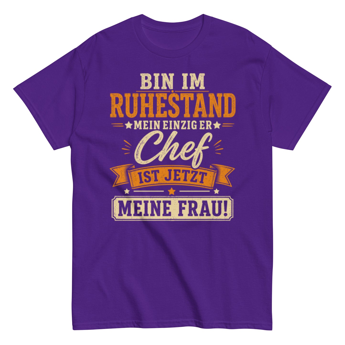 Lustiges Ruhestand T-Shirt – Meine Frau ist jetzt der Chef 