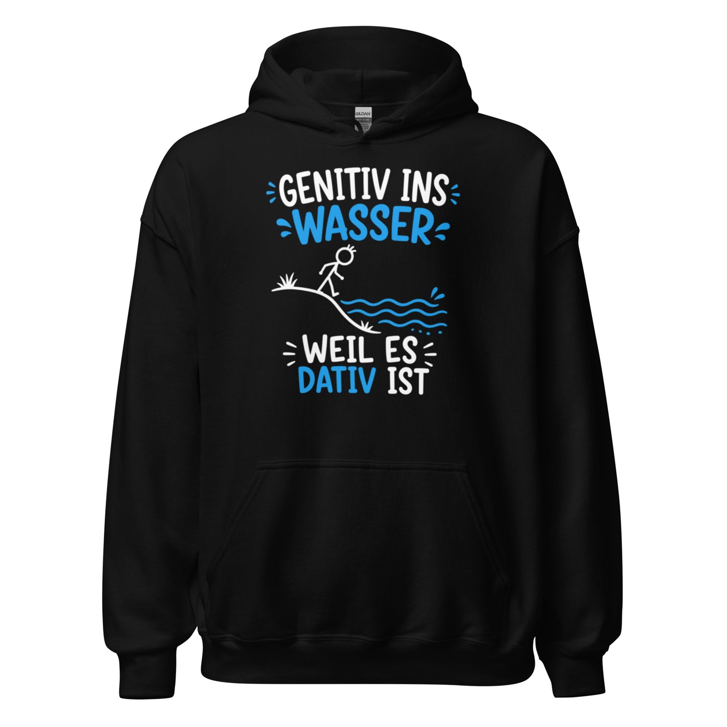 Genitiv ins Wasser weil es Dativ ist – lustiger Grammatik Hoodie für Deutschlehrer