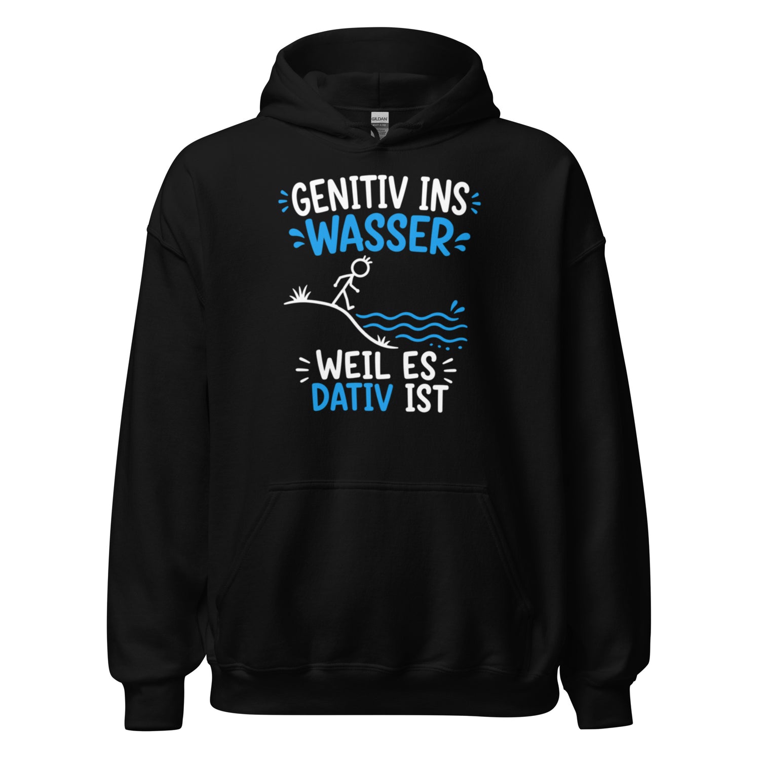 Genitiv ins Wasser weil es Dativ ist – lustiger Grammatik Hoodie für Deutschlehrer