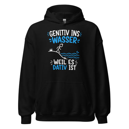 Genitiv ins Wasser weil es Dativ ist – lustiger Grammatik Hoodie für Deutschlehrer