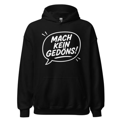Weißer Ruhrpott Hoodie mit dem Spruch Mach kein Gedöns