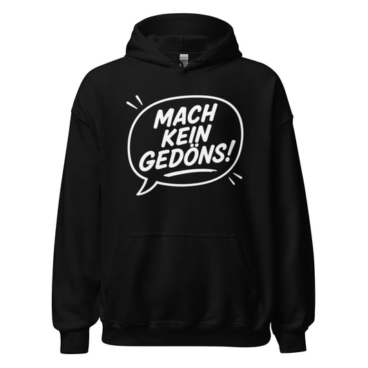 Weißer Ruhrpott Hoodie mit dem Spruch Mach kein Gedöns
